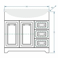 Тумба под раковину Stella Polar Кармела 90 SP-00000175, 90 см, напольная, ольха белая