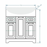 Тумба под раковину Stella Polar Кармела 75 SP-00000179, 75 см, напольная, карпатская ель