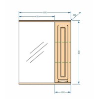 Зеркальный шкаф Stella Polar Кармела 65/C SP-00000181, 65 см, подвесной, правый, карпатская ель