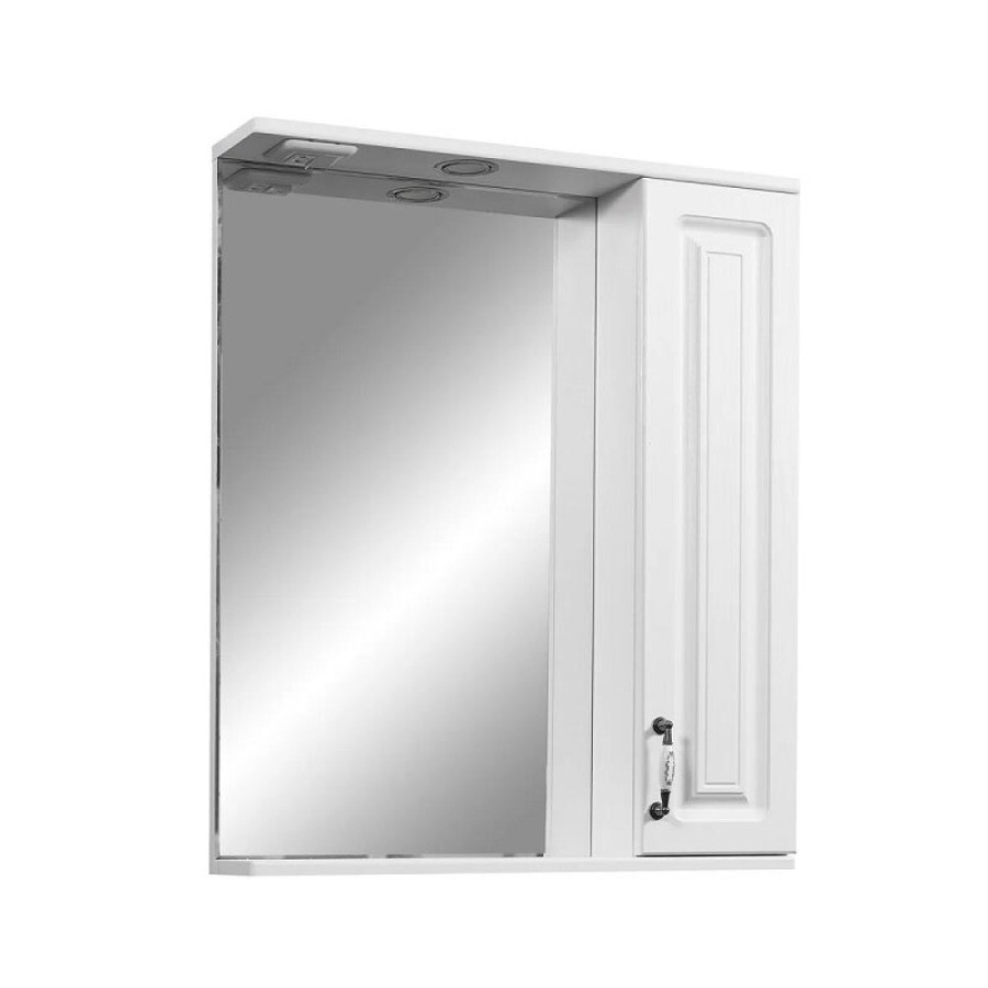 Зеркальный шкаф Stella Polar Кармела 65/C SP-00000184, 65 см, подвесной, правый, ольха белая