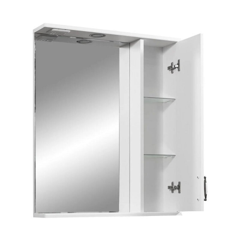 Зеркальный шкаф Stella Polar Кармела 65/C SP-00000184, 65 см, подвесной, правый, ольха белая