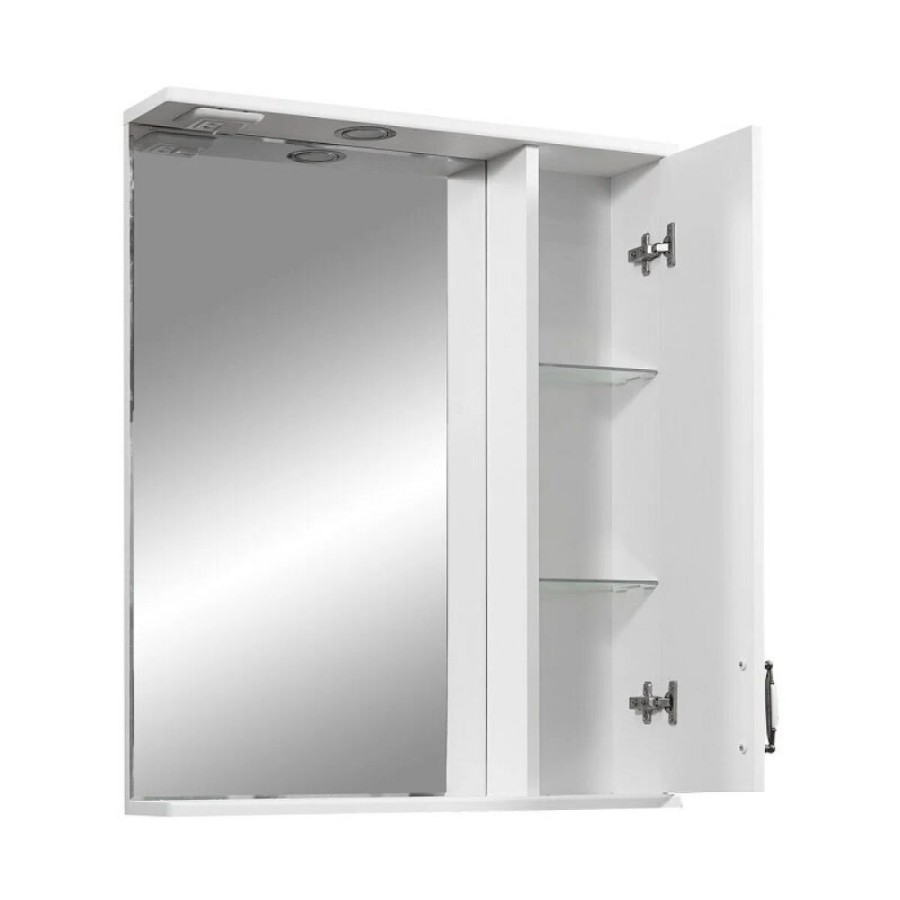 Зеркальный шкаф Stella Polar Кармела 65/C SP-00000184, 65 см, подвесной, правый, ольха белая