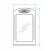 Зеркало Stella Polar Кармела 60 SP-00000188, 60 см, подвесное, ольха белая