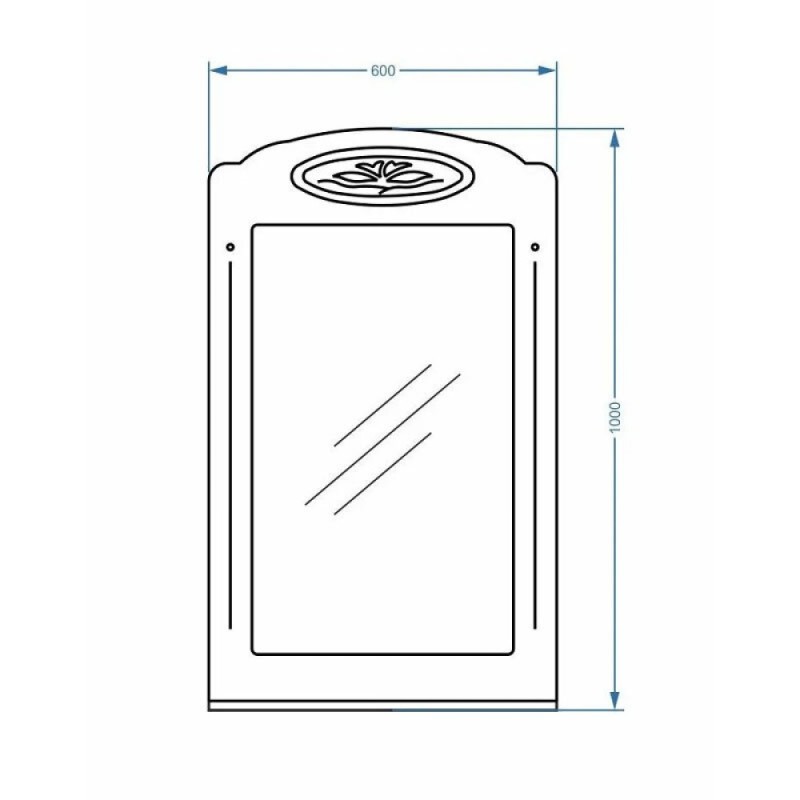 Зеркало Stella Polar Кармела 60 SP-00000188, 60 см, подвесное, ольха белая