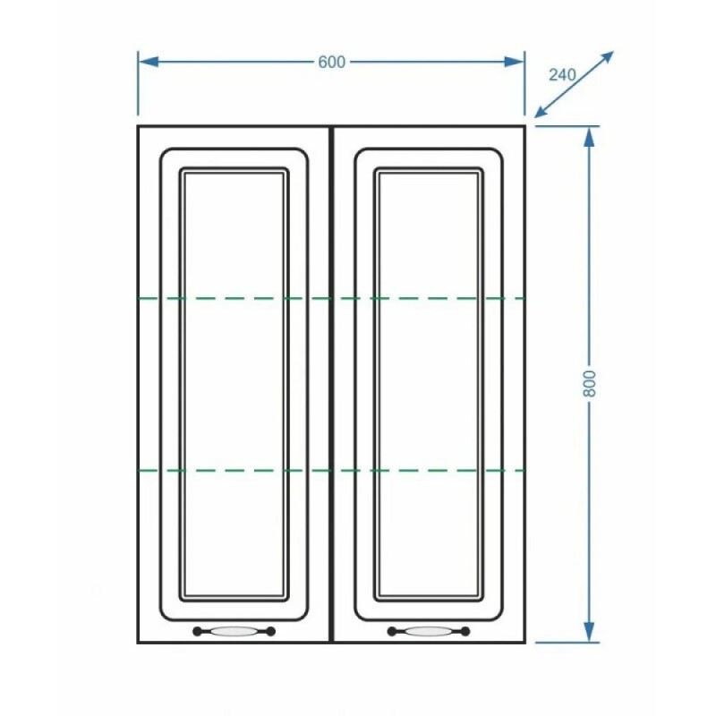 Шкаф подвесной Stella Polar Кармела SP-00000189, 60 см, цвет ольха белая