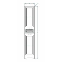 Пенал Stella Polar Кармела 36 SP-00000191, 36 см, напольный, ольха белая