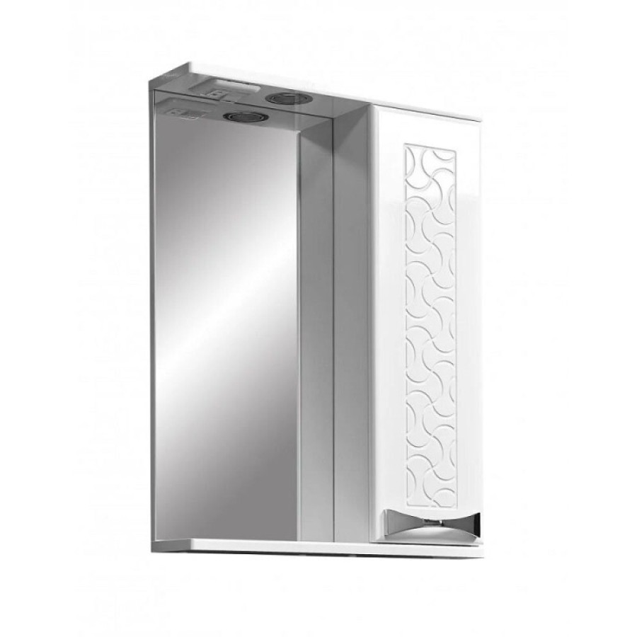 Зеркальный шкаф Stella Polar Ванда 50/C SP-00000198, 50 см, подвесной, с подсветкой, правый, белый