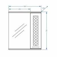 Зеркальный шкаф Stella Polar Ванда 60/C SP-00000199, 60 см, подвесной, правый, с подсветкой, белый
