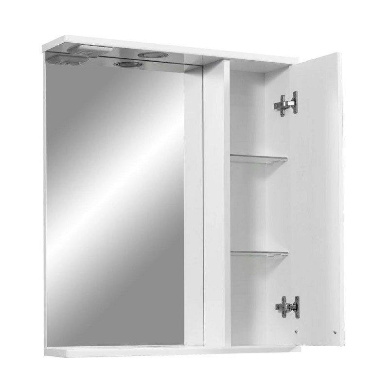 Зеркальный шкаф Stella Polar Ванда 60/C SP-00000199, 60 см, подвесной, правый, с подсветкой, белый
