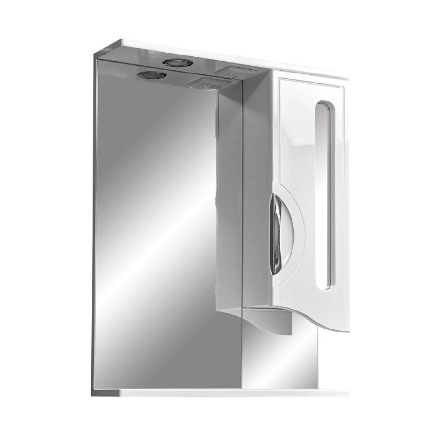 Зеркальный шкаф Stella Polar Сильва 60/C SP-00000208, 60 см, правый, с подсветкой, белый