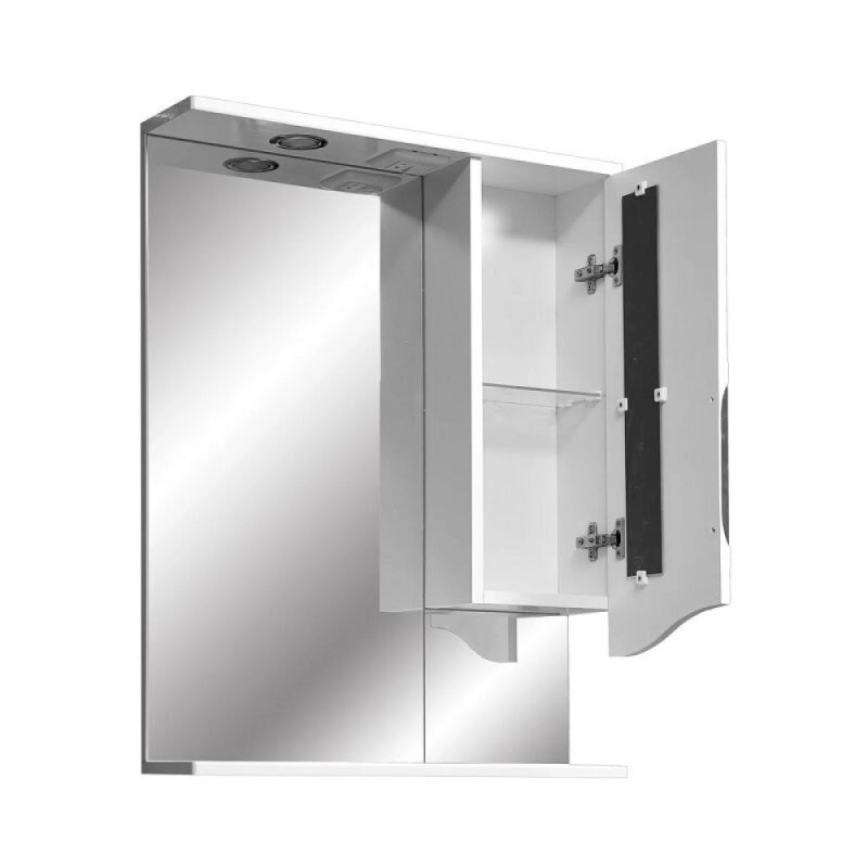 Зеркальный шкаф Stella Polar Сильва 60/C SP-00000208, 60 см, правый, с подсветкой, белый