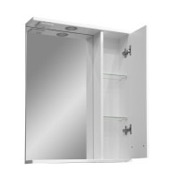 Зеркальный шкаф Stella Polar Фиора 55/C SP-00000209, 55 см, подвесной,правый, с подсветкой, белый