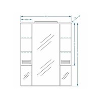 Зеркальный шкаф Stella Polar Фиора 80/C SP-00000210, 80 см, подвесной, с подсветкой, белый