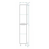 Пенал Stella Polar Ванесса 30 SP-00000216, 30 см, напольный, белый