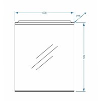 Зеркало Stella Polar Ванесса 60/C SP-00000219, 60 см, подвесное, с подсветкой, белое