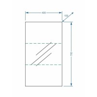 Зеркальный шкаф Stella Polar Концепт Альда 40 SP-00000221, 40 см, подвесной, универсальный, белый