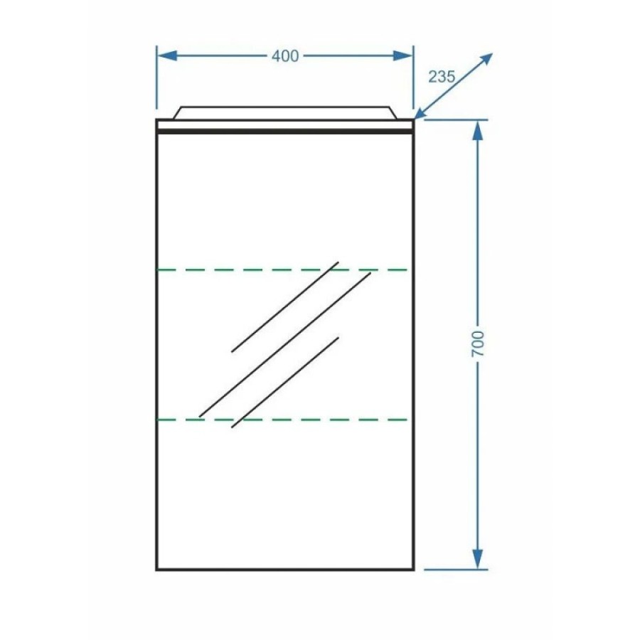 Зеркальный шкаф Stella Polar Концепт Альда 40/C SP-00000222, 40 см, подвесной, с подсветкой, белый