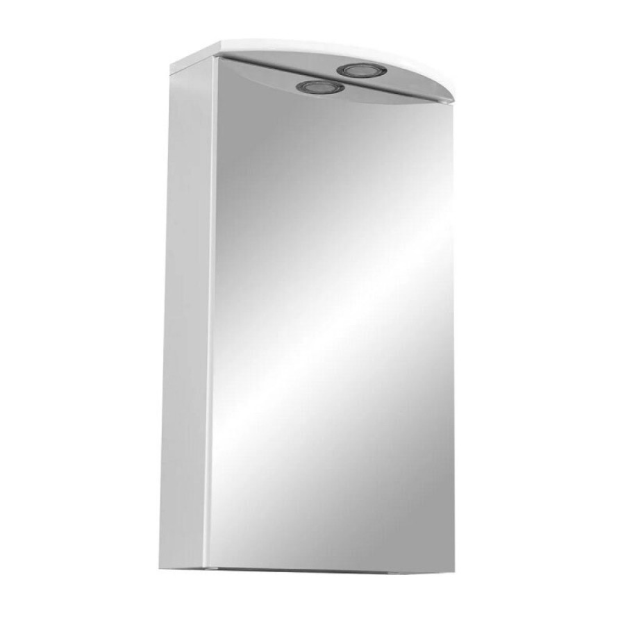 Зеркальный шкаф Stella Polar Концепт Альда 40/C SP-00000222, 40 см, подвесной, с подсветкой, белый