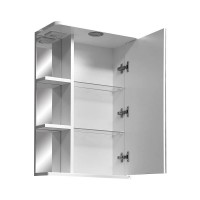 Зеркальный шкаф Stella Polar Концепт Нелея 45/C SP-00000223, 45 см, подвесной, с подсветкой, белый, правый