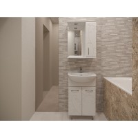 Зеркальный шкаф Stella Polar Фантазия 55/C SP-00000224, 55 см, подвесной, правый, с подсветкой, белый