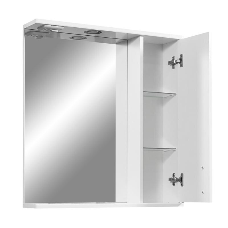 Зеркальный шкаф Stella Polar Фантазия 65/C SP-00000225 65 см, с подсветкой, правый, белый