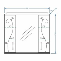 Зеркальный шкаф Stella Polar Фантазия 80/C SP-00000226, 80 см, с подсветкой, белый