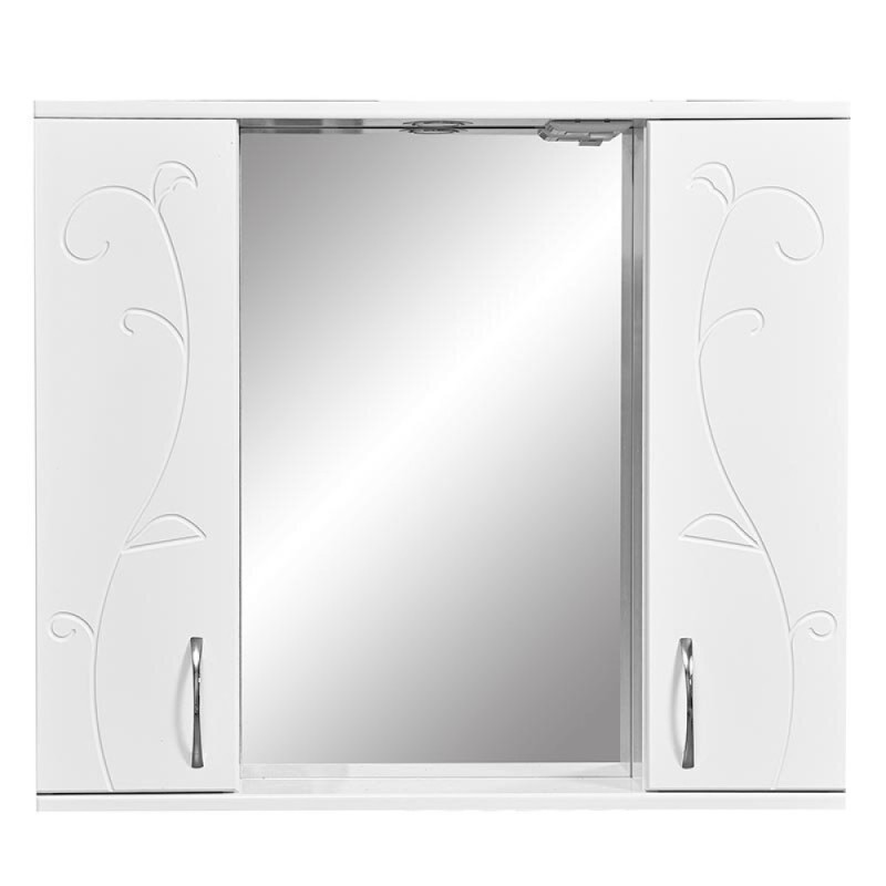 Зеркальный шкаф Stella Polar Фантазия 80/C SP-00000226, 80 см, с подсветкой, белый