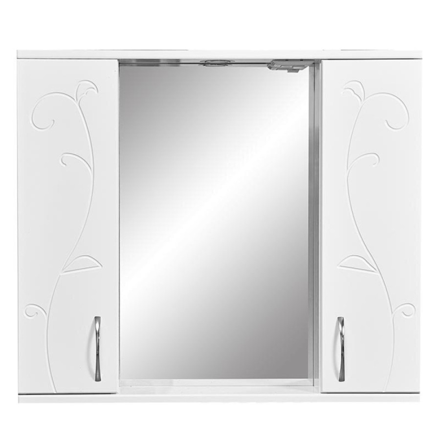 Зеркальный шкаф Stella Polar Фантазия 80/C SP-00000226, 80 см, с подсветкой, белый