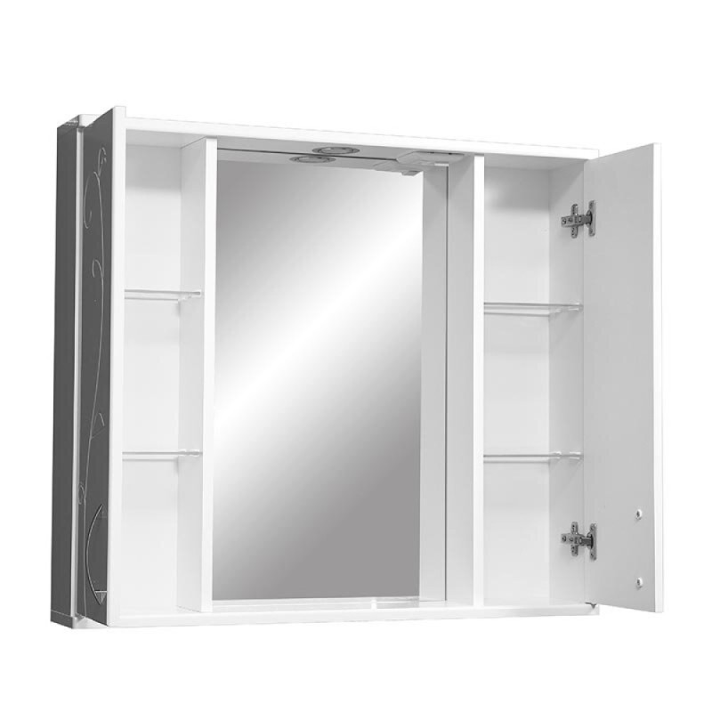 Зеркальный шкаф Stella Polar Фантазия 80/C SP-00000226, 80 см, с подсветкой, белый