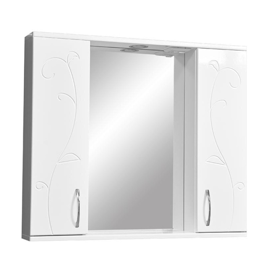 Зеркальный шкаф Stella Polar Фантазия 80/C SP-00000226, 80 см, с подсветкой, белый