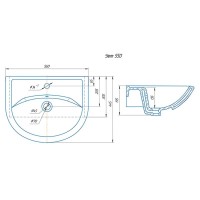 Тумба под раковину Stella Polar Фантазия 55 SP-00000227, 55 см, напольная, белая