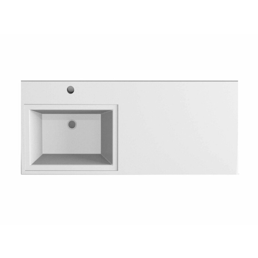 Раковина Stella Polar Мадлен 130 см для установки над стиральной машиной, литьевой мрамор (SP-00000476)