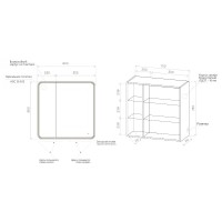 Зеркальный шкаф Stella Polar Анда SP-00001137, 80 см, с подсветкой, белый, правый