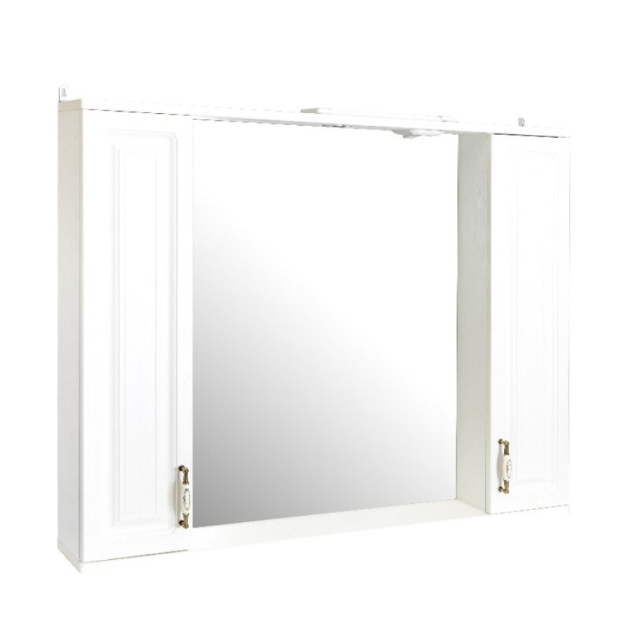 Зеркальный шкаф Stella Polar Кармела SP-00001142, 105 см, с подсветкой, ольха белая
