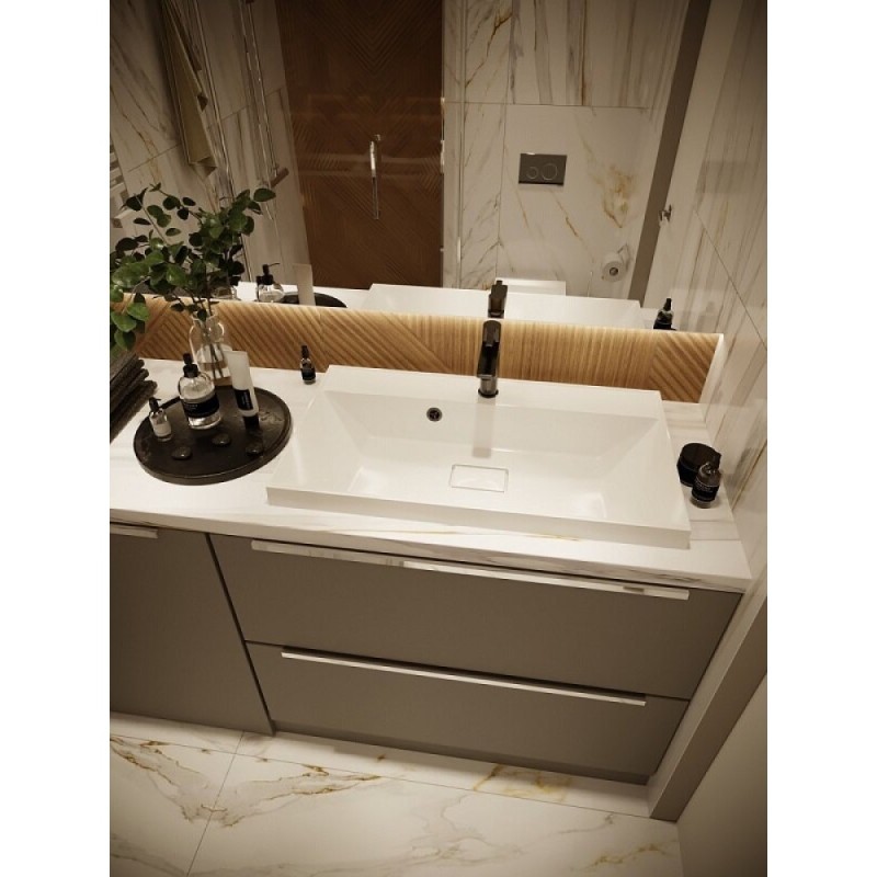 Раковина Stella Polar Бриз SP-00001480, 80 см, искусственный камень, белый