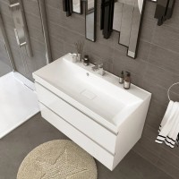Раковина Stella Polar Бриз SP-00001481, 90 см, искусственный камень, белый