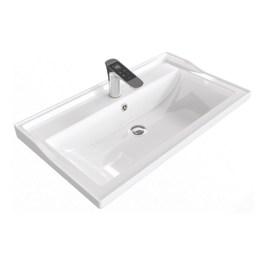 Раковина Stella Polar Флур SP-00001483, 100 см, искусственный камень, белый