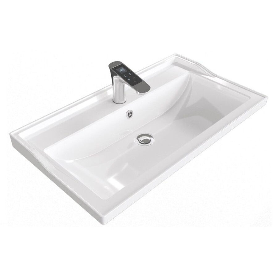 Раковина Stella Polar Флур SP-00001484, 80 см, искусственный камень, белый