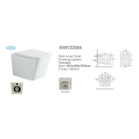 Подвесной унитаз Stella Polar Ибица KN9722004, SP-00001846, безободковый, смыв торнадо, крышка-сиденье микролифт, белый
