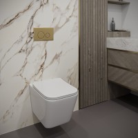 Подвесной унитаз Stella Polar Ибица KN9722004, SP-00001846, безободковый, смыв торнадо, крышка-сиденье микролифт, белый