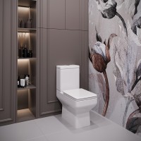 Унитаз-компакт Stella Polar Калафель KN8130000, SP-00001847, крышка-сиденье микролифт, белый
