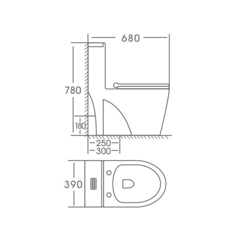 Унитаз моноблок Stella Polar Таррагона KN6224000, SP-00001850, крышка-сиденье микролифт, белый