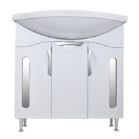 Тумба под раковину Stella Polar Сильва SP-00001860, 80 см, напольная, белая