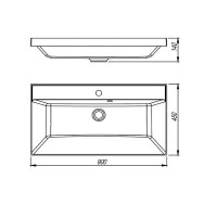 Раковина Stella Polar Азур SP-00001913, 90 см, искусственный камень, белый