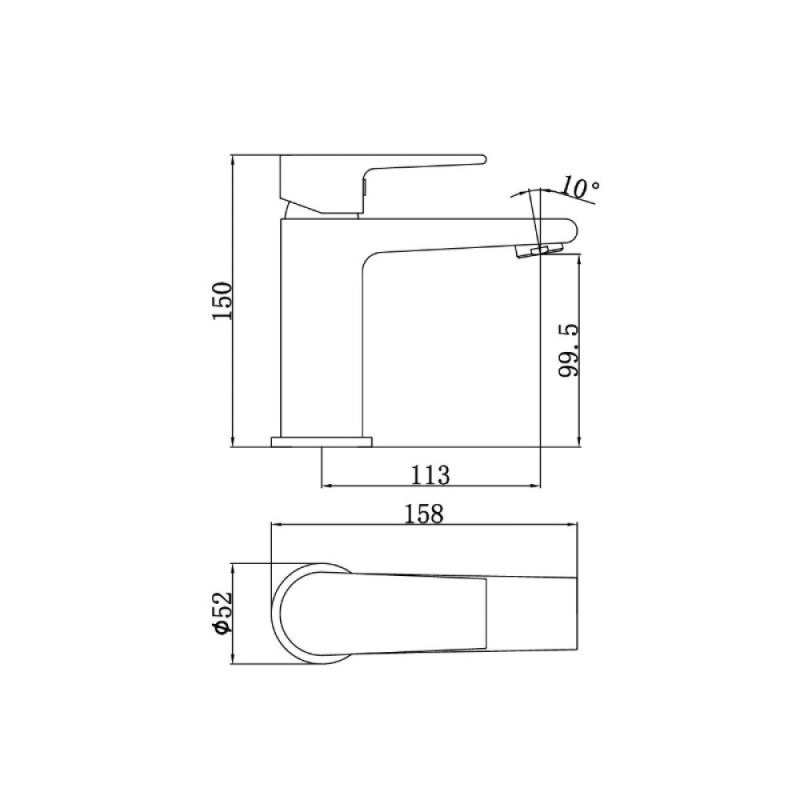 Смеситель для раковины Stella Polar Кламар SP-00001953, PVD хром