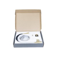 Смеситель для кухонной мойки Stella Polar Тулуза SP-00001982, с гибким изливом, цвет золото матовое/черный
