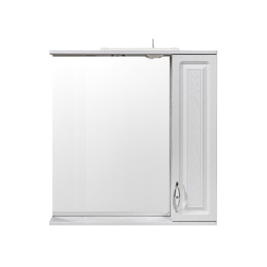 Зеркальный шкаф Stella Polar Кармела SP-00002031, 65 см, белое серебро, правый