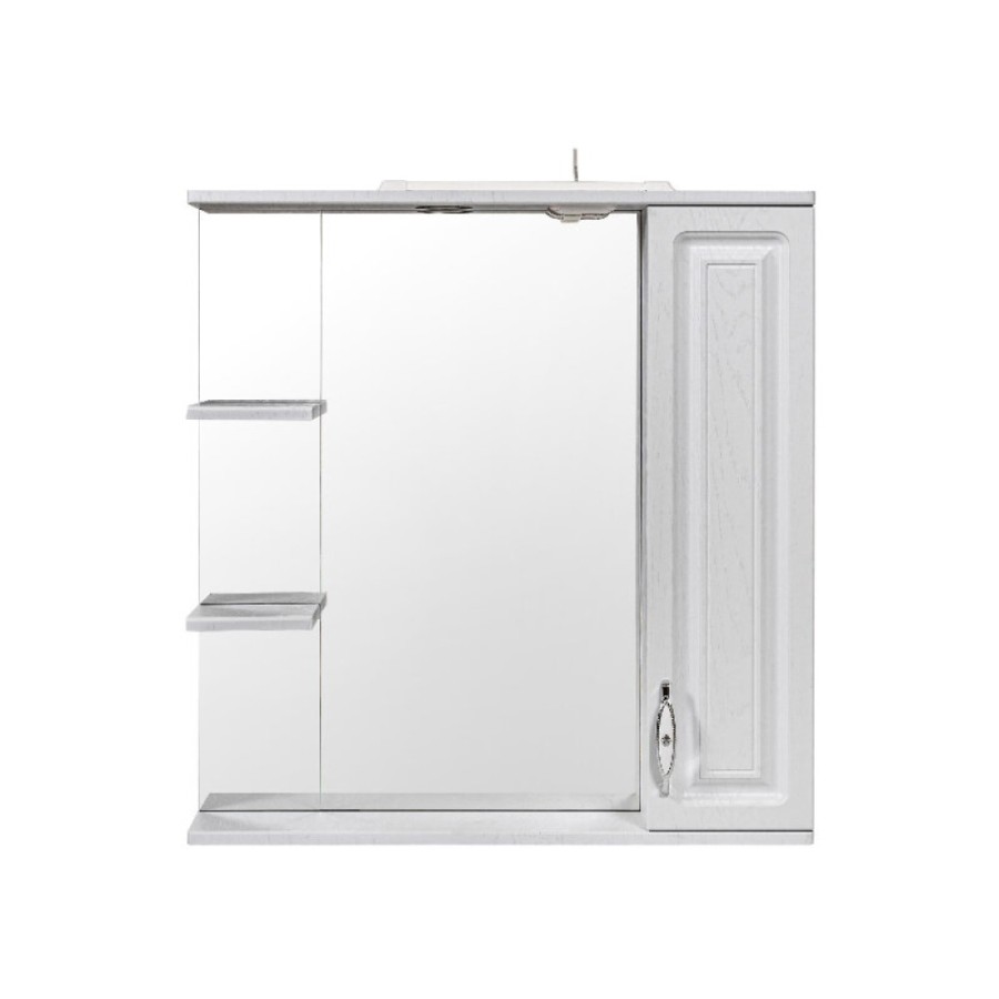 Зеркальный шкаф Stella Polar Кармела SP-00002032, 75 см, белое серебро, правый