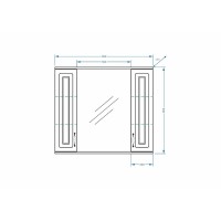 Зеркальный шкаф Stella Polar Кармела SP-00002033, 90 см, белое серебро