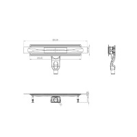 Дренажный канал Timo Premium SP-80-S50R Slot 80 см, цвет сталь